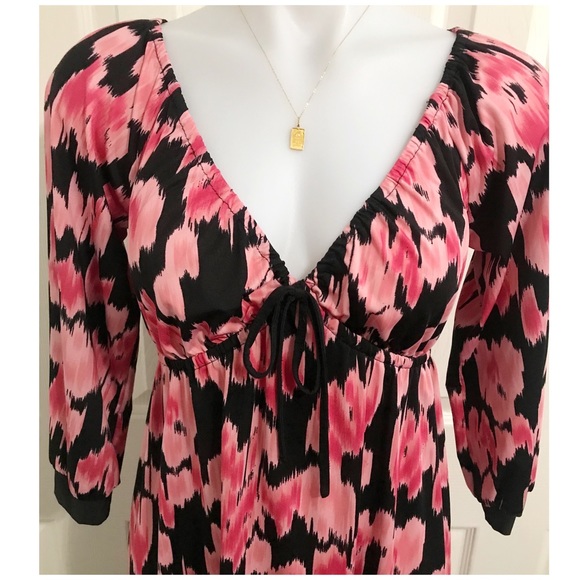 INC~International Concepts, Floral Patterned, 3/4” Sleeves, Pull Over Dress - Picture 4 of 5